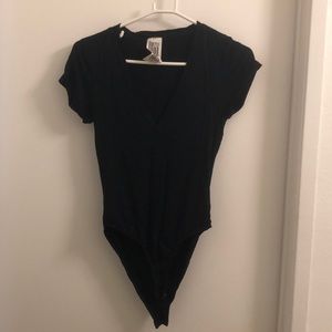 Free people t-shirt black body suit